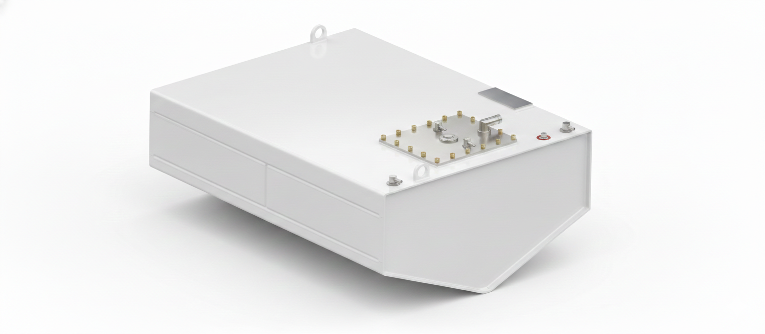 Tanque de Combustível em Alumínio - Peça náutica em aço inox para projetos independentes